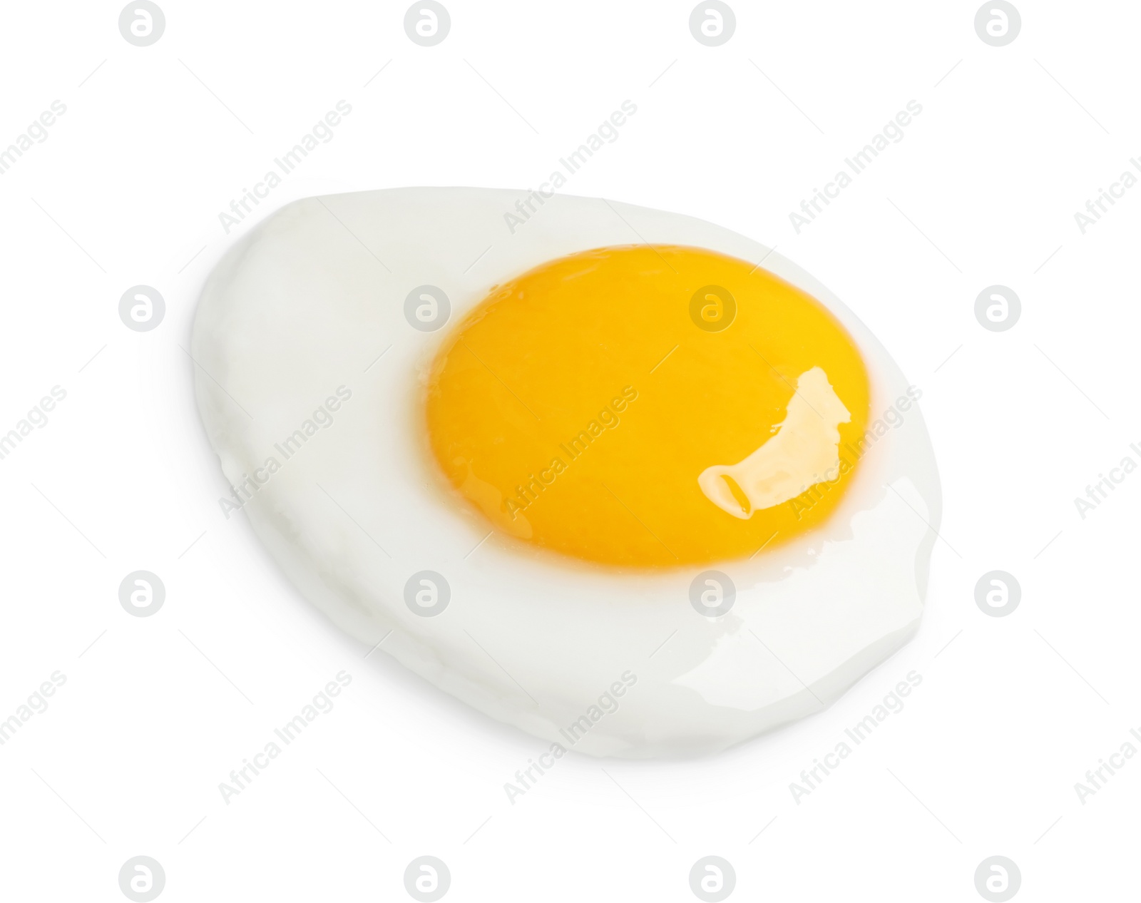 Photo of Tasty fried chicken egg isolated on white