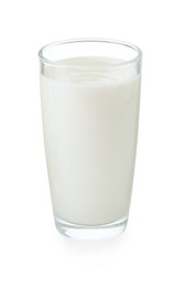 Photo of Glass of fresh milk isolated on white