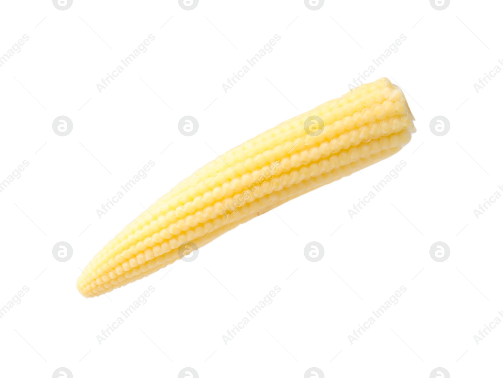 Photo of Tasty fresh yellow baby corn isolated on white