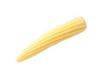 Photo of Tasty fresh yellow baby corn isolated on white