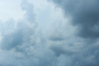 Photo of Sky with heavy rainy clouds on grey day