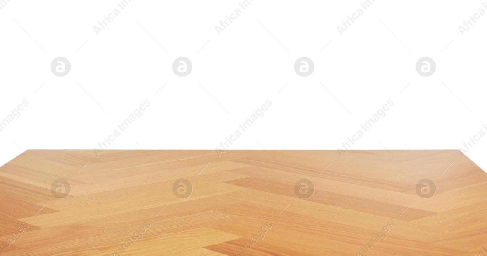 Photo of Stylish empty wooden table isolated on white