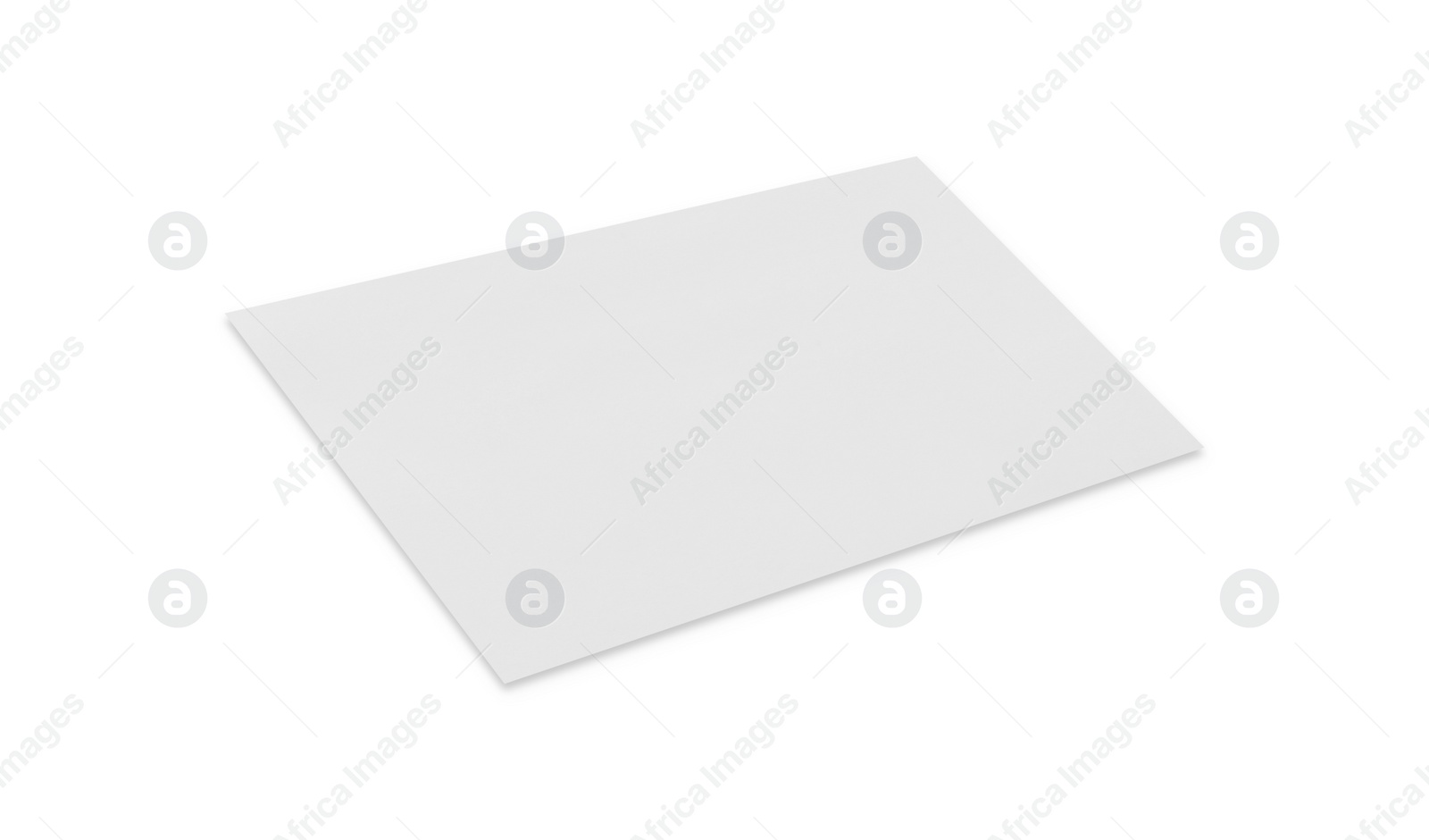 Photo of One blank business card isolated on white. Mockup for design