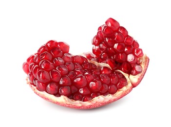 Photo of Piece of fresh pomegranate isolated on white