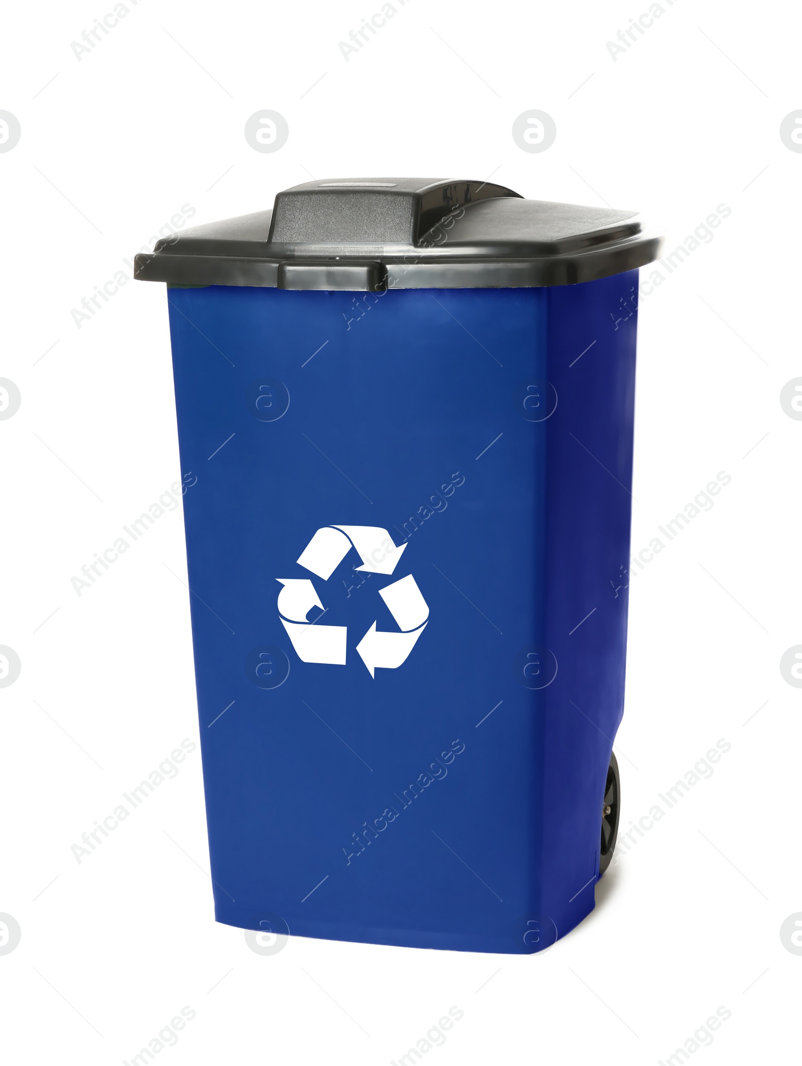 Photo of Trash bin isolated on white. Waste recycling