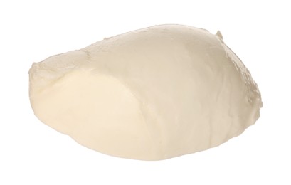 Photo of Piece of mozzarella cheese isolated on white