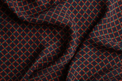 Photo of Texture of beautiful fabric with stylish pattern as background, closeup