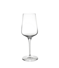 Photo of Empty clean wine glass isolated on white