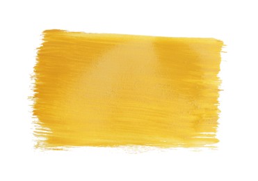 Photo of Paint stroke drawn with brush on white background