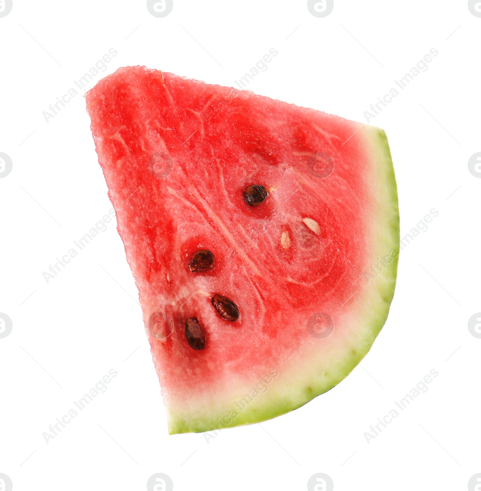 Photo of Slice of delicious ripe watermelon isolated on white