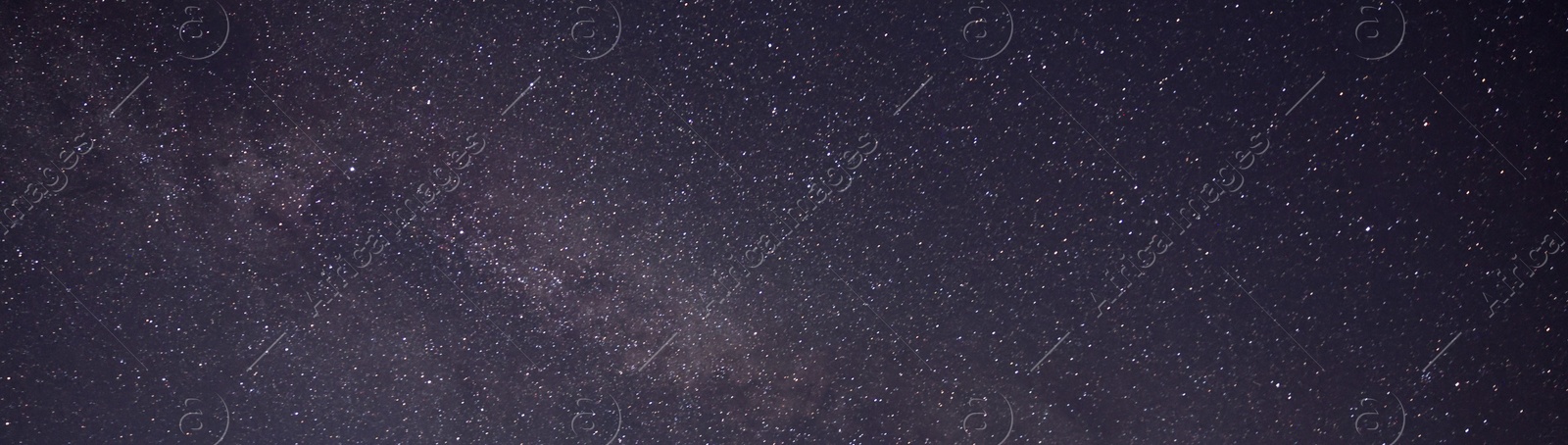 Image of Amazing starry sky at night, banner design