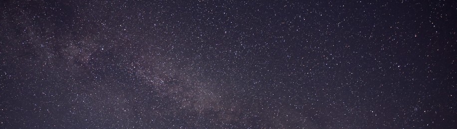 Image of Amazing starry sky at night, banner design