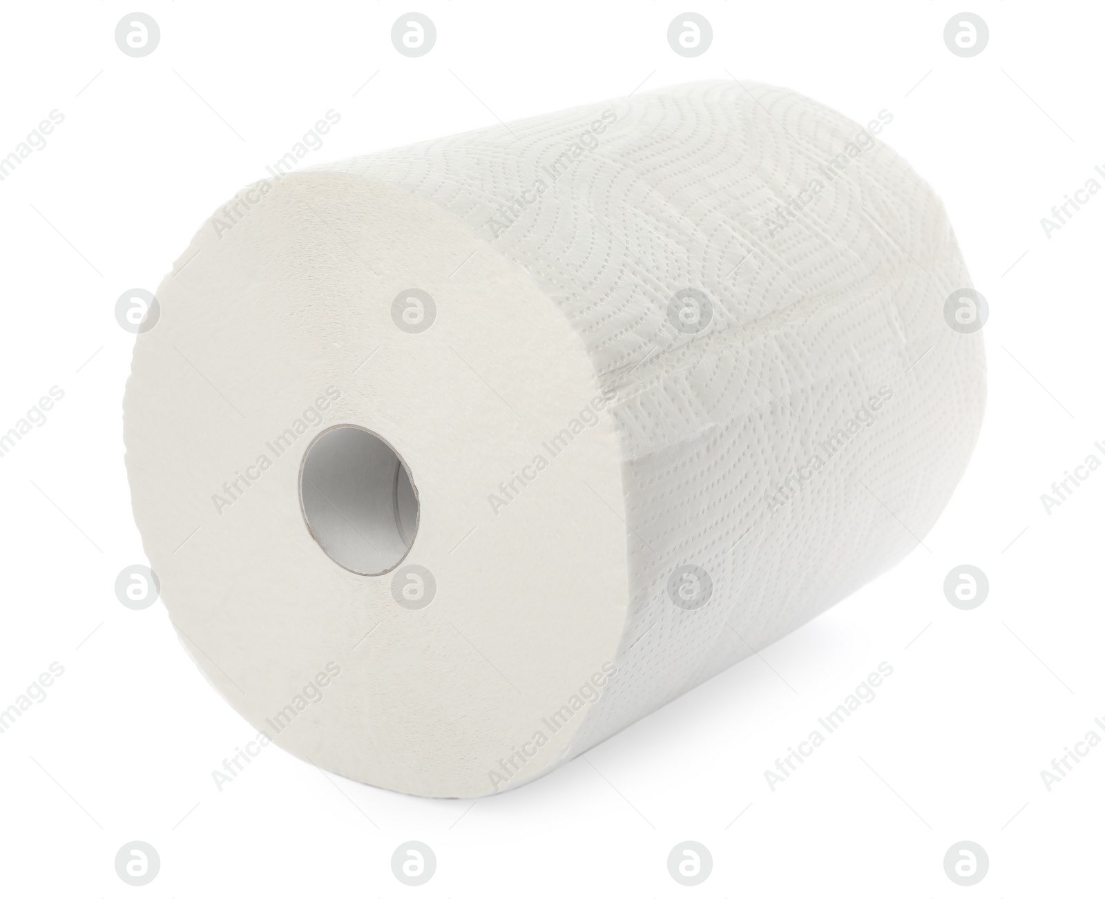 Photo of Roll of paper towels isolated on white