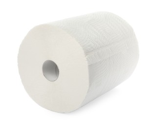 Roll of paper towels isolated on white