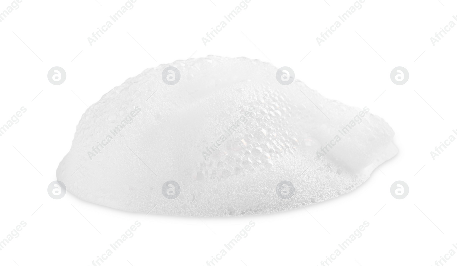 Photo of Sample of cosmetic foam on white background