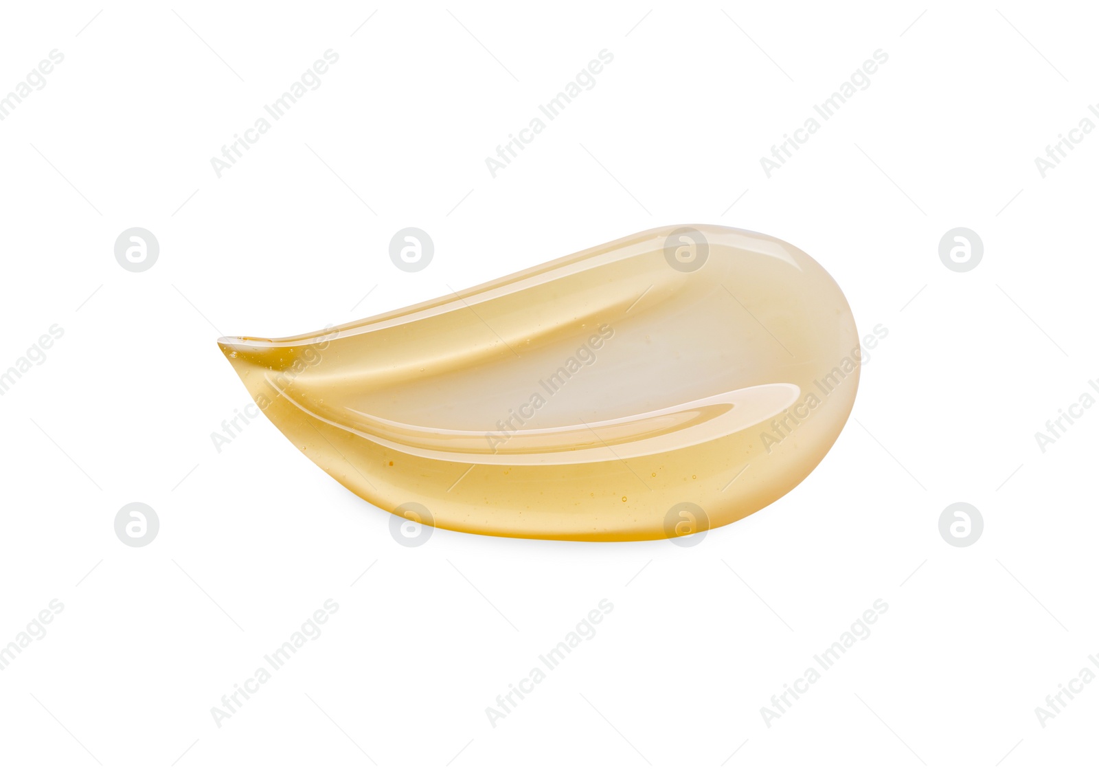 Photo of Delicious fresh honey isolated on white, top view