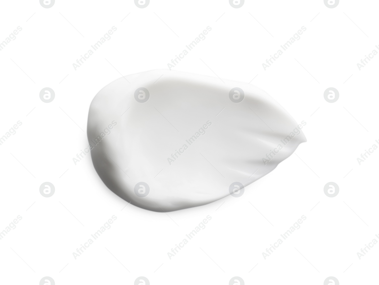 Photo of Sample of facial cream isolated on white, top view