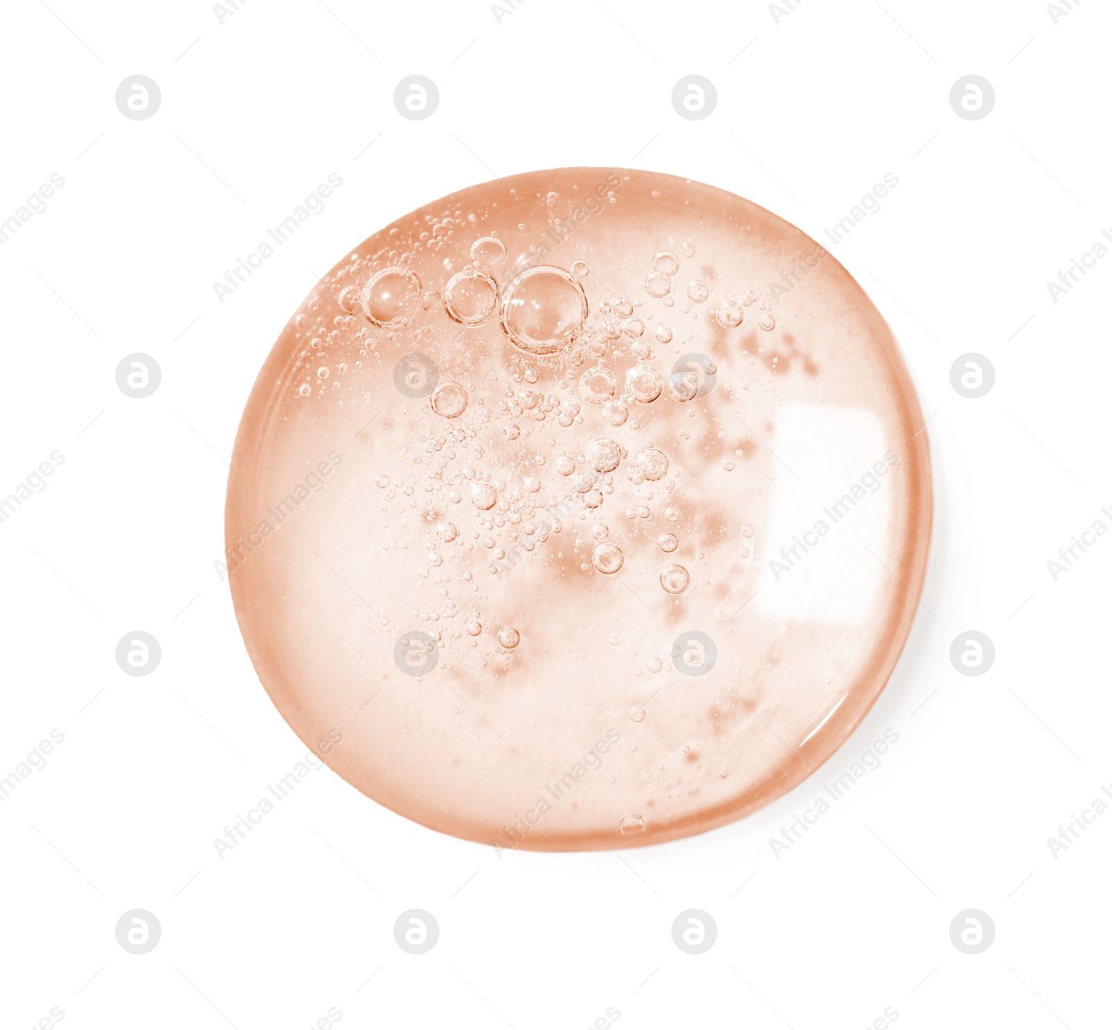 Image of Serum drop on white background, top view. Skin care product