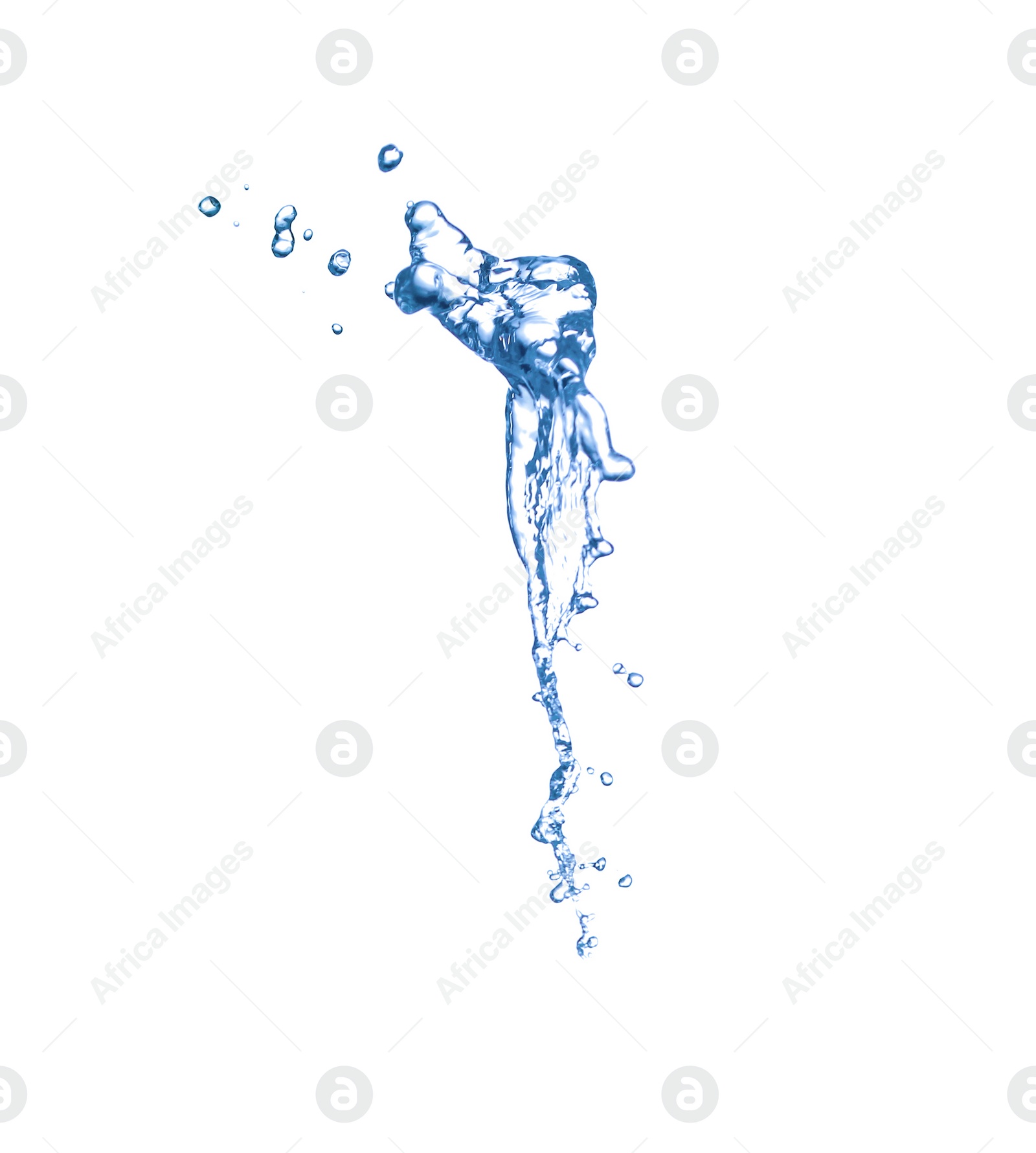 Photo of Abstract splash of water on white background