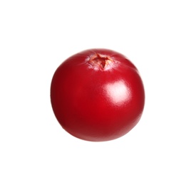 Photo of Fresh red cranberry isolated on white. Healthy snack