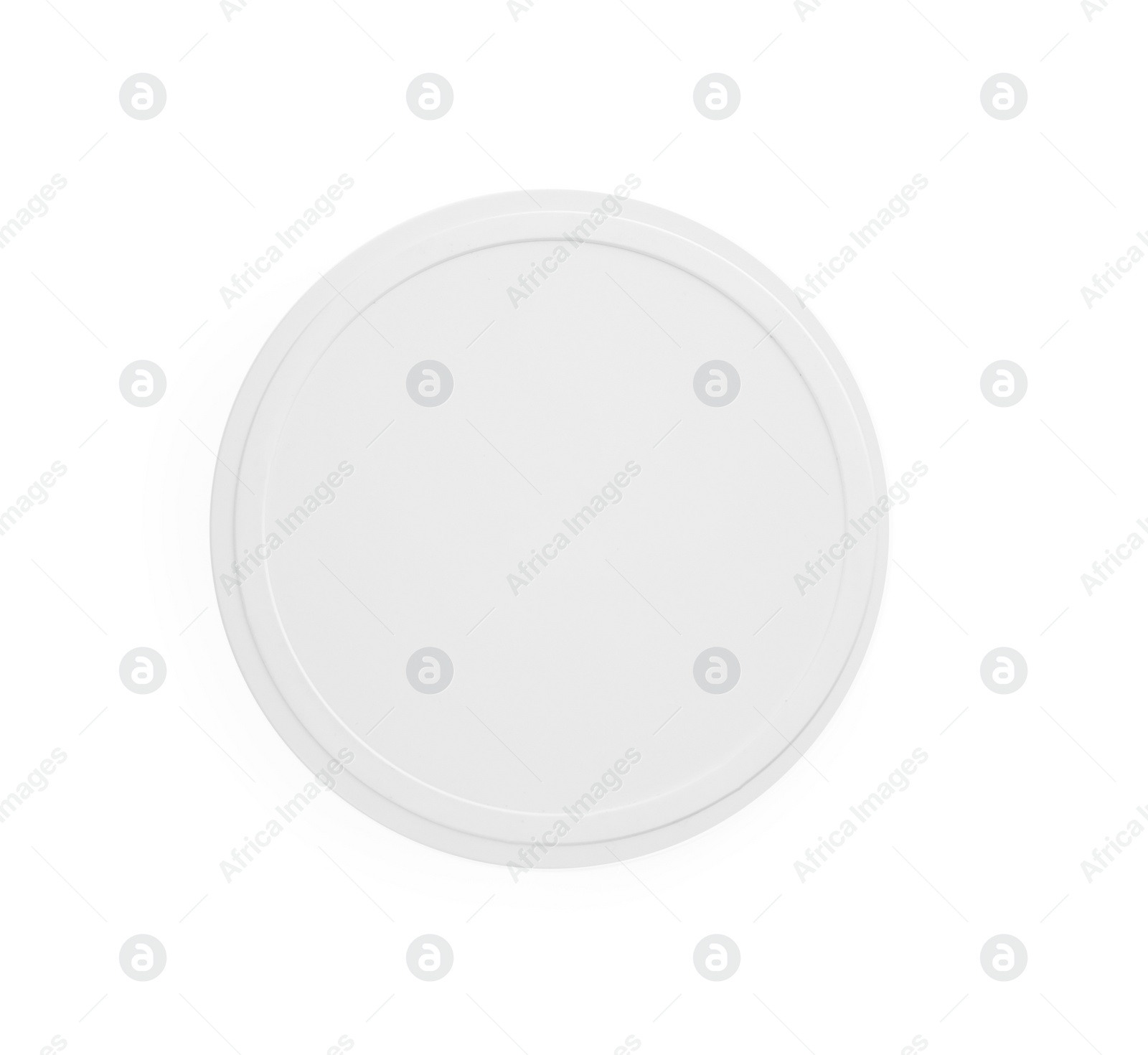 Photo of Wireless charger isolated on white, top view. Modern technology