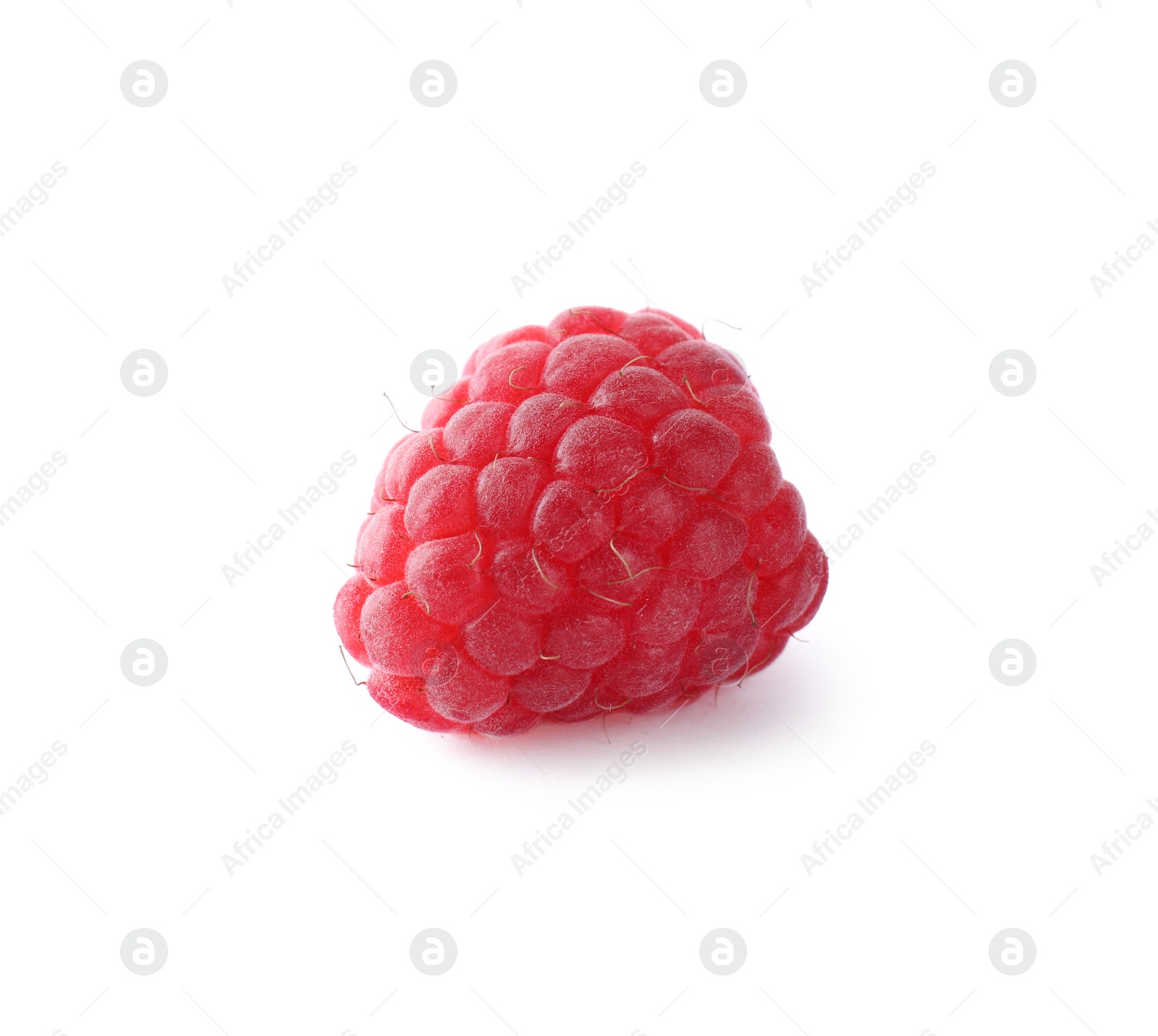 Photo of Delicious sweet ripe raspberry isolated on white