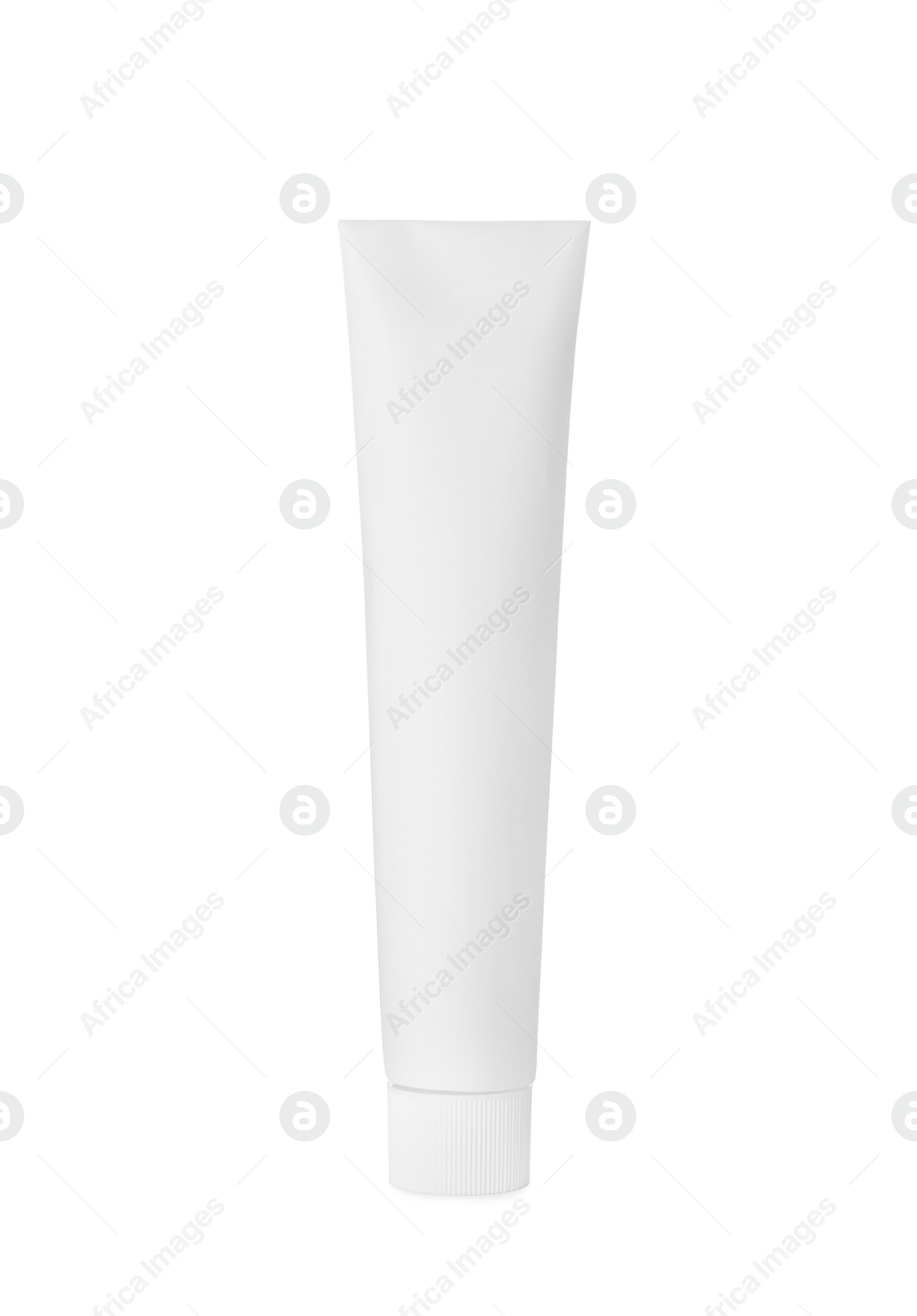 Photo of Blank tube of toothpaste isolated on white