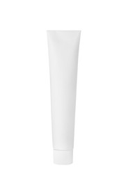 Photo of Blank tube of toothpaste isolated on white