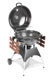 New modern barbecue grill on white background