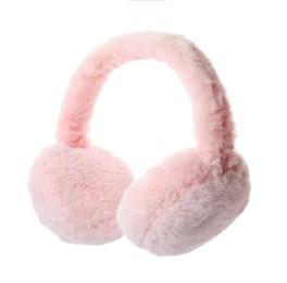 Stylish warm soft earmuffs isolated on white