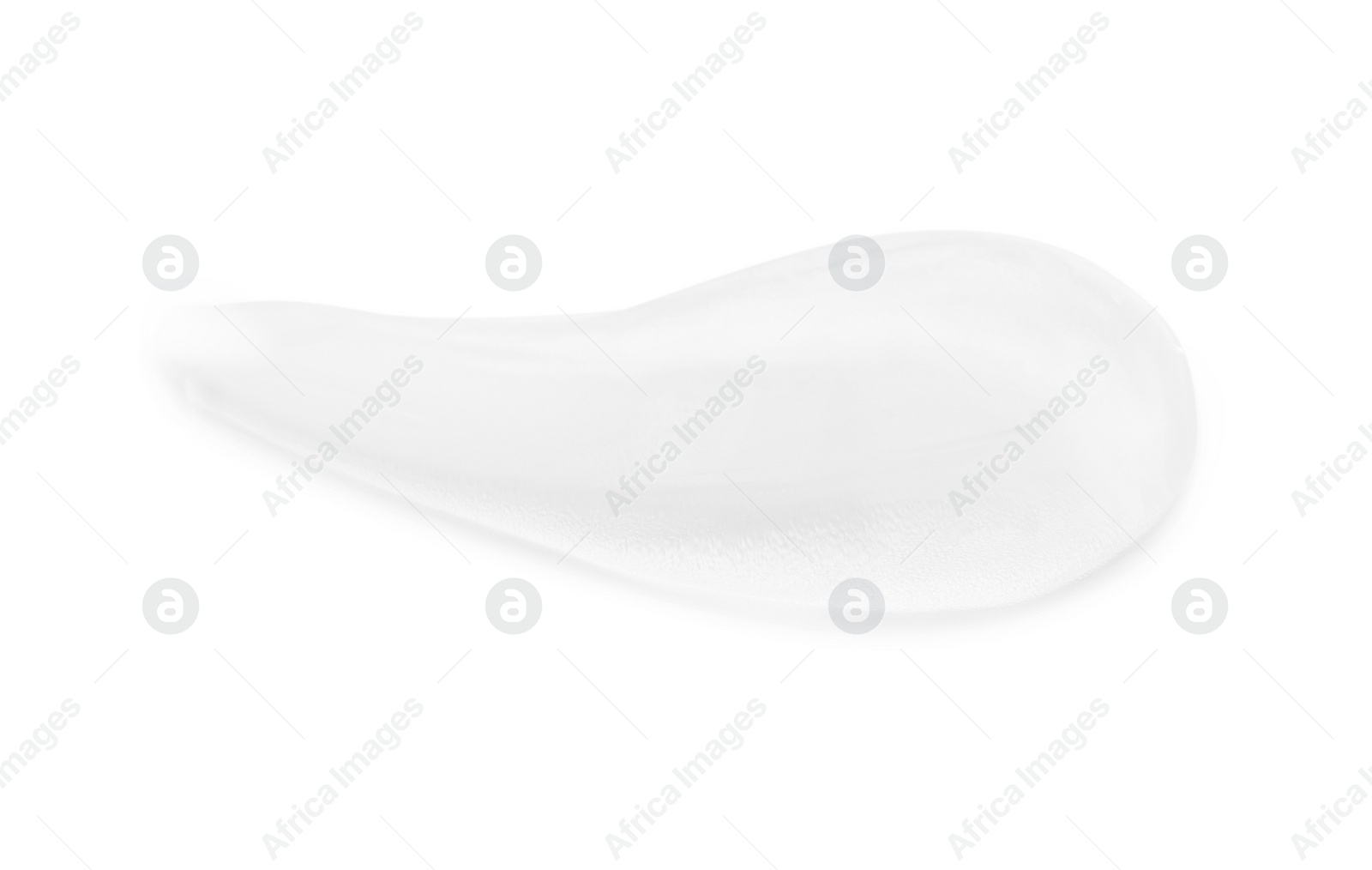 Photo of Sample of transparent gel isolated on white, top view