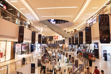 DUBAI, UNITED ARAB EMIRATES - NOVEMBER 03, 2018: Luxury modern shopping mall