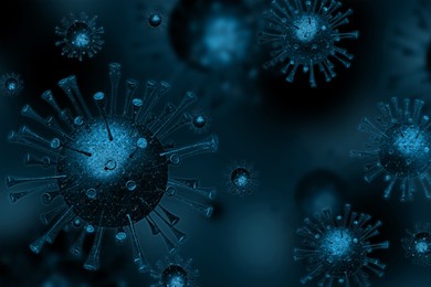 Illustration of  dangerous virus. Global pandemic outbreak