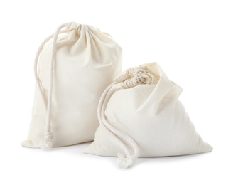 Photo of Full cotton eco bags isolated on white