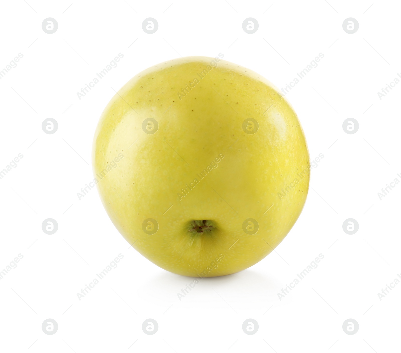 Photo of Fresh juicy yellow apple isolated on white