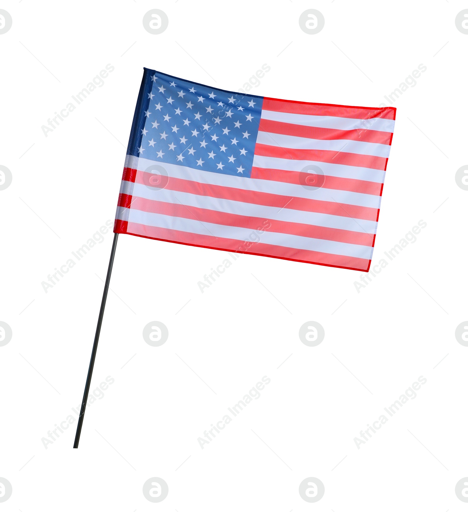 Photo of Flag of USA isolated on white. National symbol