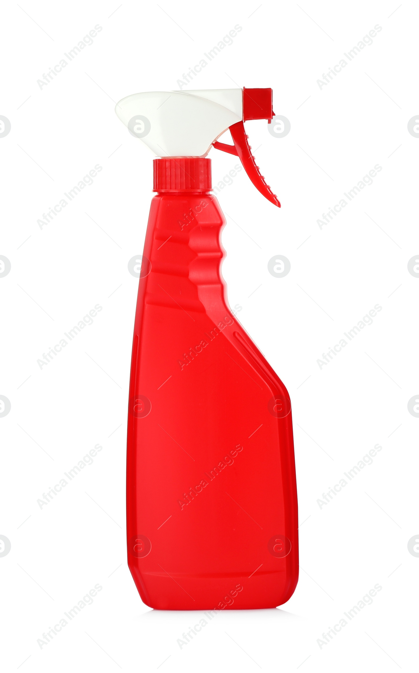 Photo of Spray bottle of cleaning product isolated on white