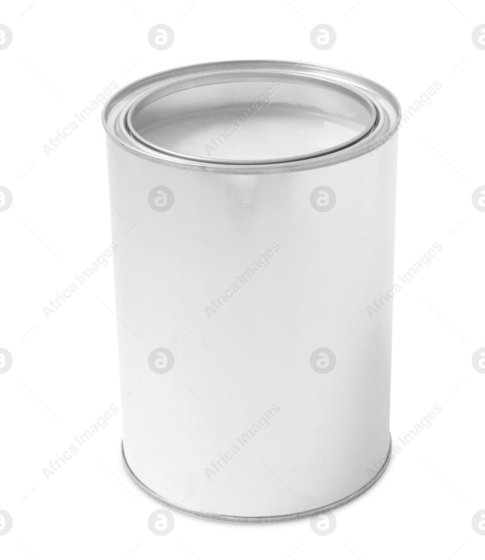 Photo of One can of paint on white background