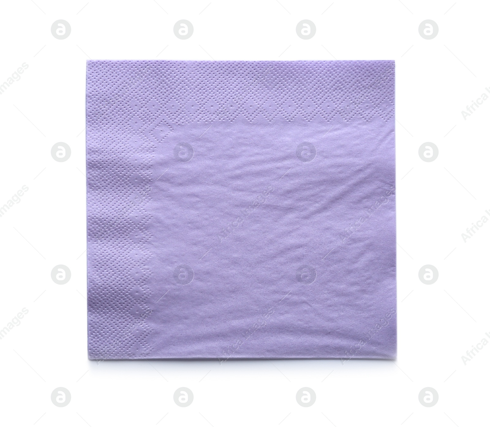 Photo of Paper napkin on white background, top view