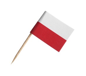 Photo of Small paper flag of Poland isolated on white