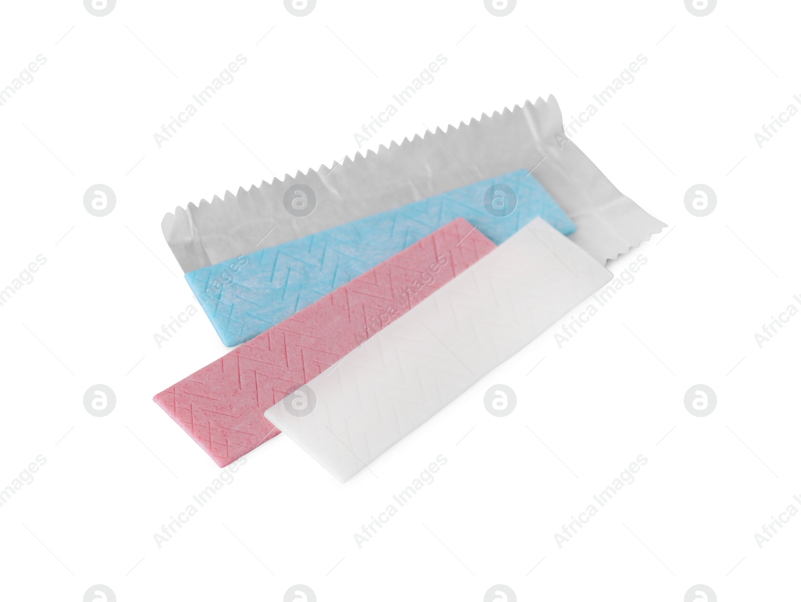 Photo of Sticks of tasty chewing gum isolated on white