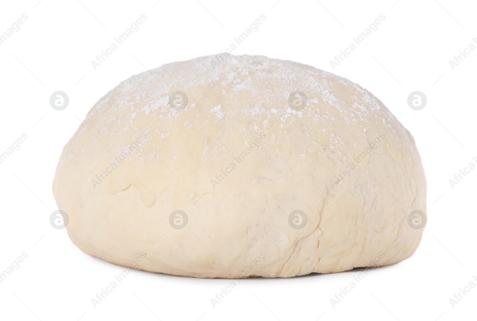 Photo of Fresh raw wheat dough on white background