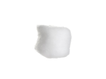 Photo of Ball of fluffy cotton on white background