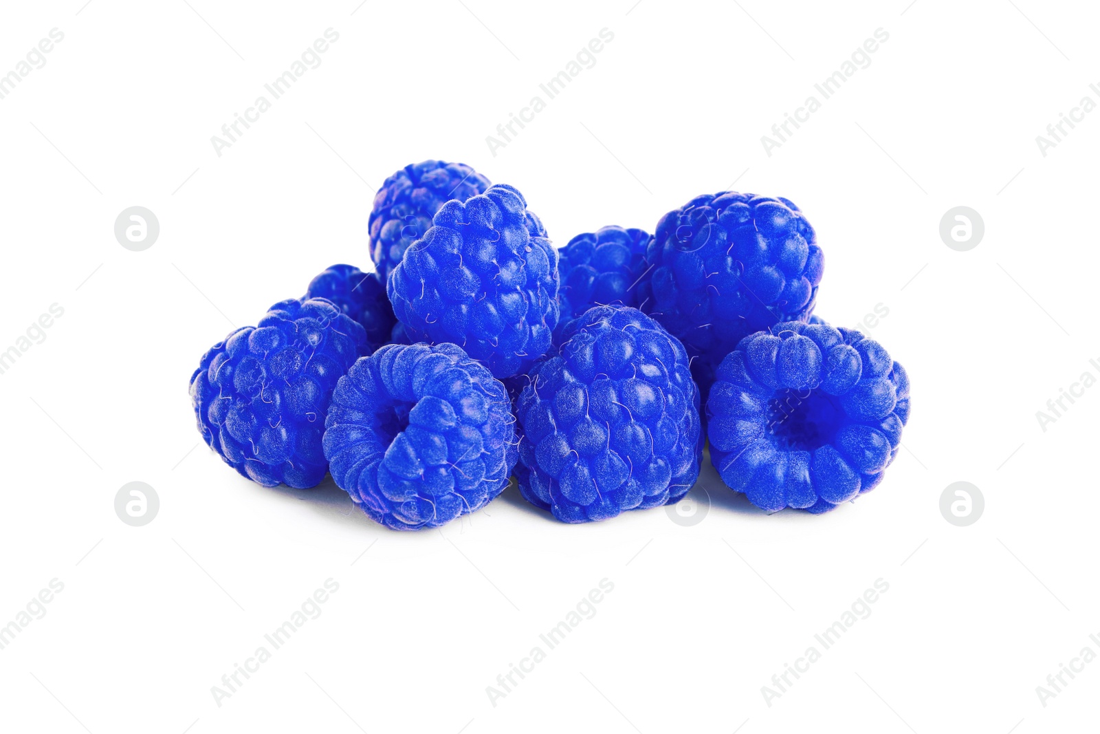 Image of Fresh tasty blue raspberries isolated on white