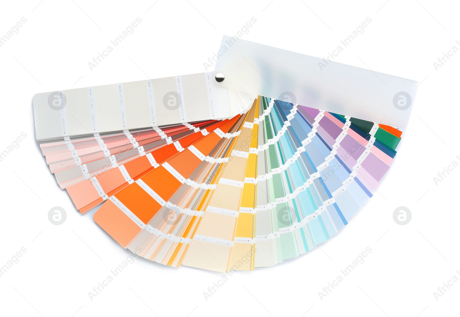 Photo of Color palette samples on white background