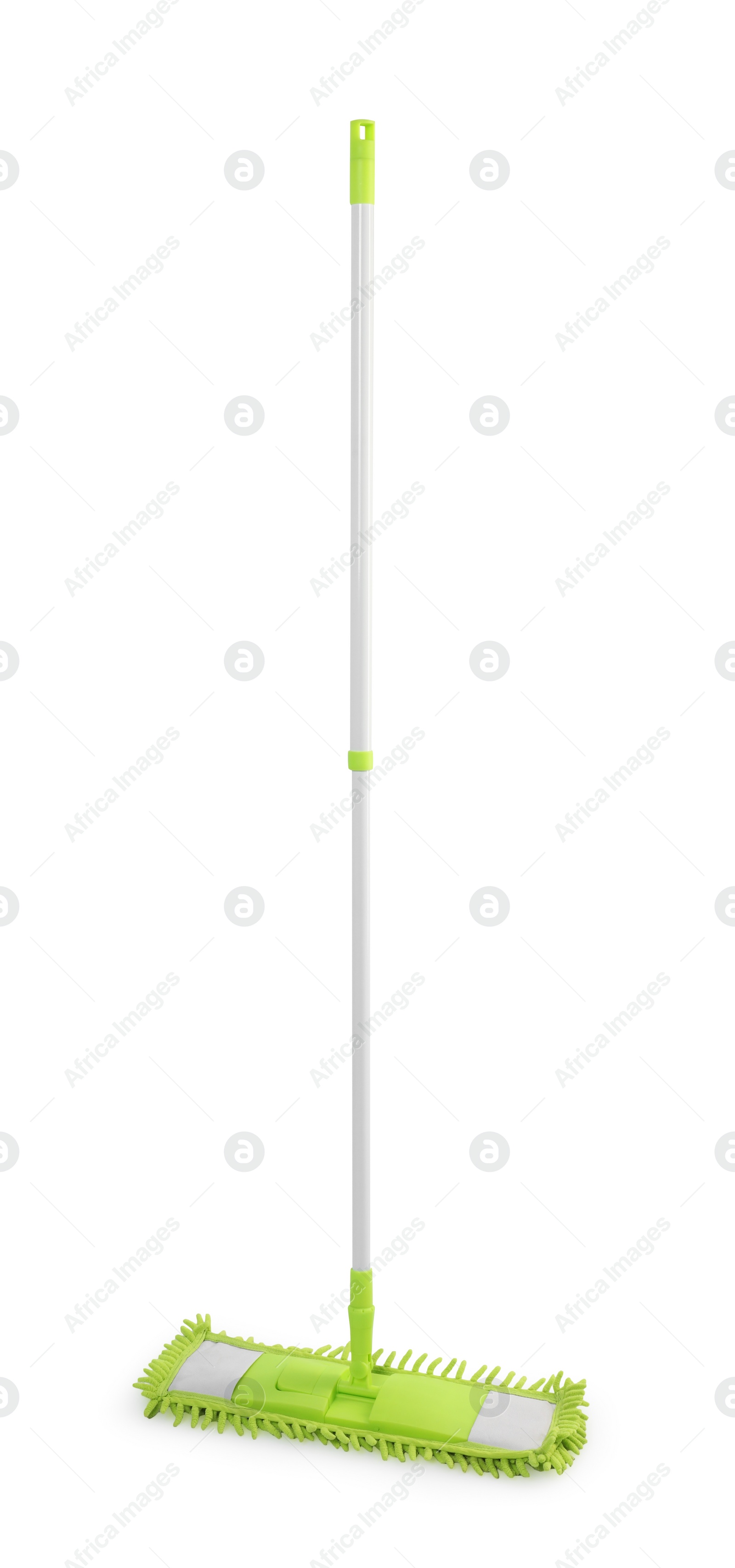 Photo of Mop with plastic handle isolated on white