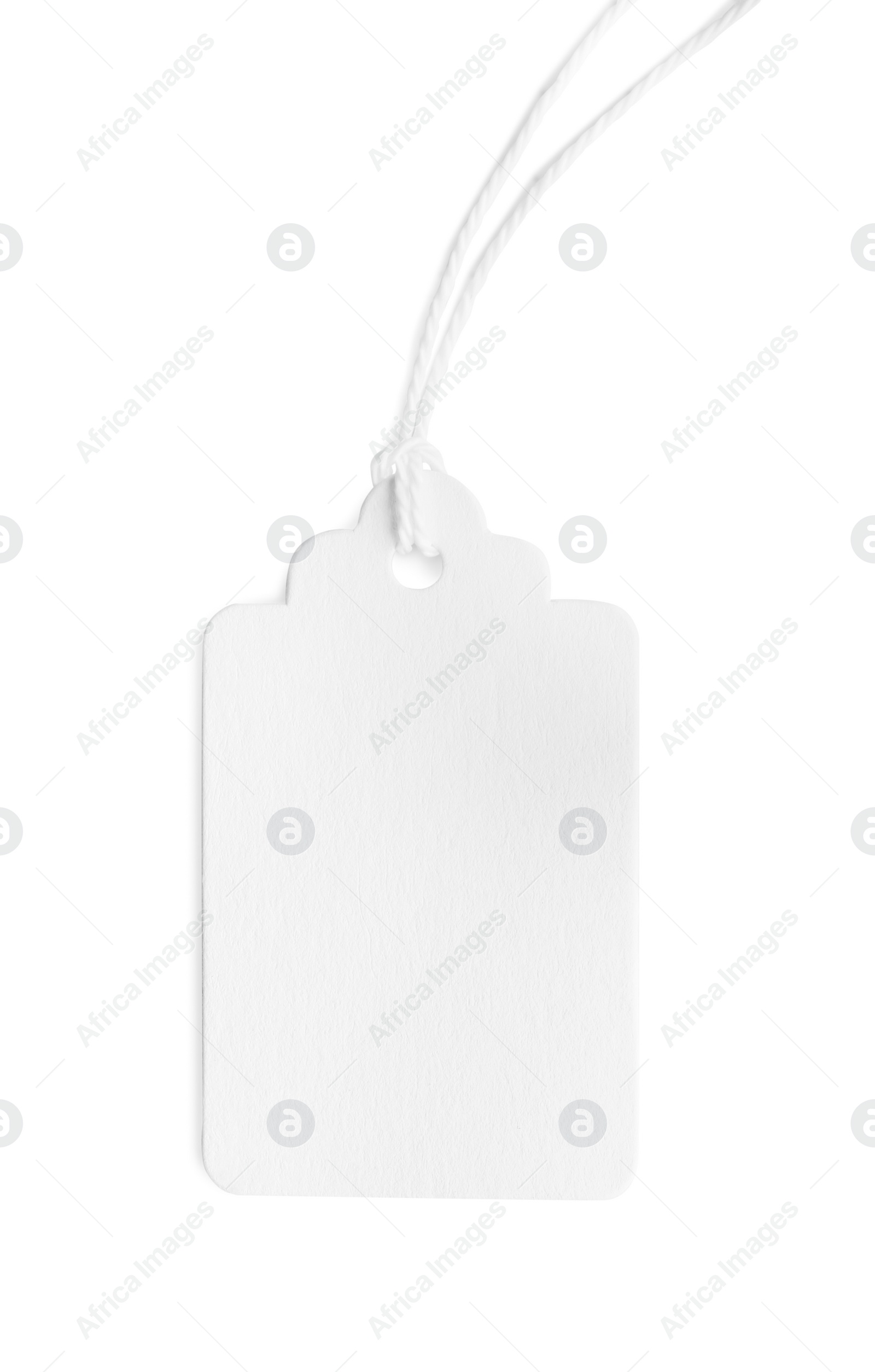 Photo of Tag with space for text isolated on white, top view