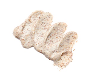 Sample of natural scrub on white background