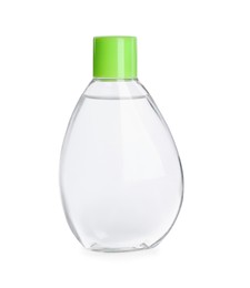 Photo of Bottle of baby oil isolated on white