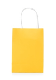 Mockup of paper shopping bag on white background